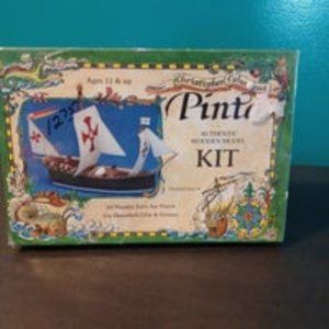 Vintage Woodkrafter Kits Wooden Model Boat Kit Pinta 8"